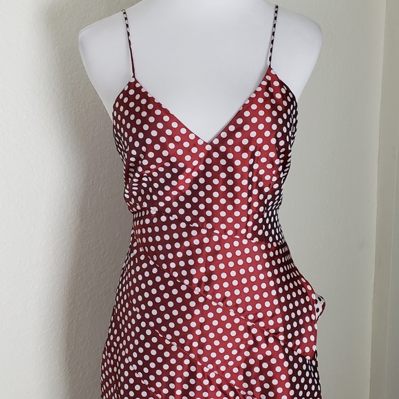 Polka Dot Ruffle Cocktail Dress Keepsake The Label - Picture 2 of 9